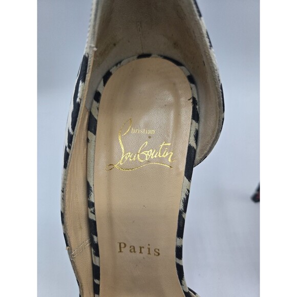 Christian Louboutin Iriza Animal Print Heels Size 8.5 - Picture 7 of 13